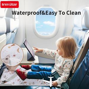 만화 어린이 비행기 좌석 확장 조정 패드 청소하기 쉬운 어린이 비행기 여행 해먹 침대 방수 비행기 좌석 익스텐더