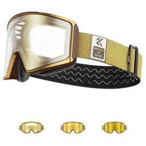 Kapvoe Photochromic 스키 고글 스노우 안개 방지 선글라스 남성용 스노우 보드 마스크 여성용 안경 키트 UV400 안경 Snowmobile Winter