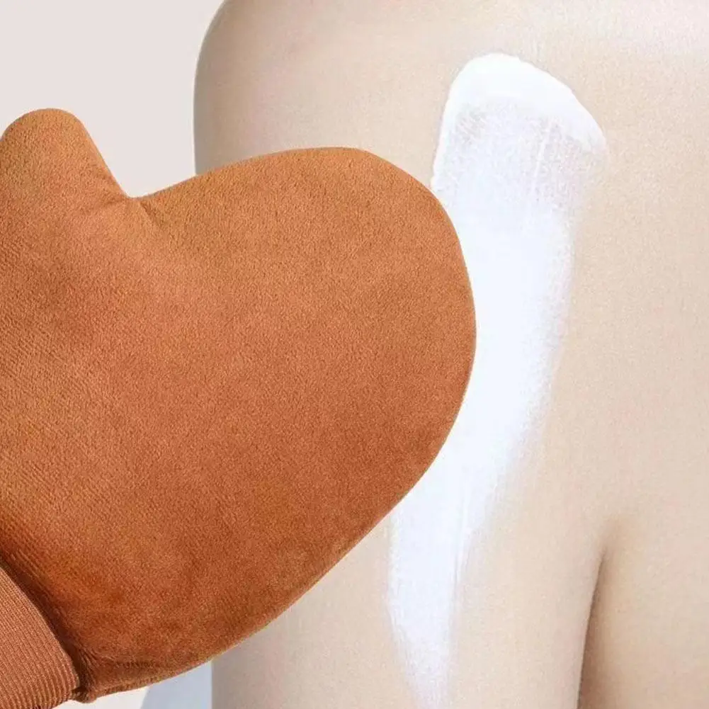 바디 로션 글러브 셀프 태닝 미트 양면 끈적임 방지 손 어플리케이터 속건 플로킹 글러브 메이크업 어플리케이터