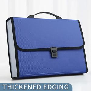 HUAJIE A4 아코디언 파일 폴더(손잡이 포함), 학생 및 사무실 주제 보관을 위한 대용량 다층 문서 정리함