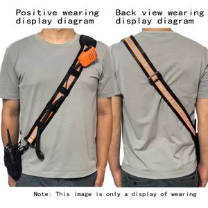 XIERDE 범용 조절식 어깨끈 라디오 파우치, 휴대용 라디오 홀더 보호 케이스용 무전기 홀스터