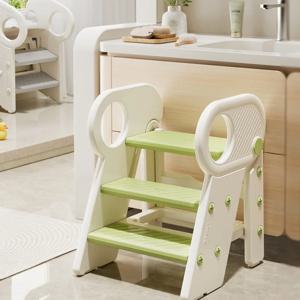 어린이 화장실 미끄럼 방지 발판 접이식 다기능 손 씻기 단계 의자 난간 의자 화장실 의자 아기 사다리