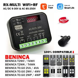 RX MULTI Tuya 300~868MHz WIFI 수신기 (BENINCA TO.GO VA WV WP 2VA 4VA 2WV 4WV 2WP T2WV T4WV T2WK T4WK 433.92MHz 게이트 리모컨용)