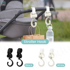 다용도 유모차 후크 360 °   기저귀 가방 및 식료품용 회전 걸이 클립, 유모차, 휠체어 및 쇼핑 카트에 적합