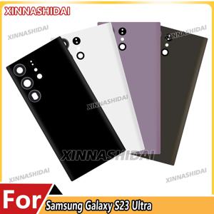 삼성 갤럭시 S23 울트라 배터리 백 커버 수리 어셈블리, 후면 케이스 및 카메라 렌즈 교체용 새 하우징