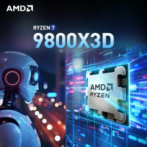 AMD 라이젠 7 9800X3D 신형 8코어 16스레드 4.7GHz R7 9800X3D DDR5 소켓 AM5 4NM L3=96M 프로세서 120W 팬 없음