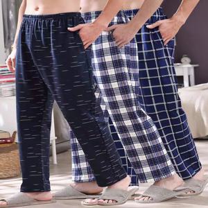 남성용 특대 사이즈 세련된 잠옷 바지, 봄과 가을, 플러스 사이즈, 오버사이즈, 캐주얼 긴 바지, 얇은 스타일, 홈웨어 바지