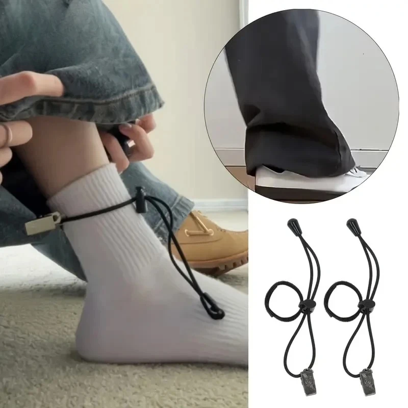 조절 가능한 보이지 않는 바지 가터 클립 - 바지 다리가 흔들리는 것을 방지하고, 사진 배경을 짧게 하거나 고정하는 도구, 모든 성별에 적합