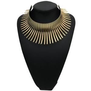 ABQR 여성용 대형 아프리카 목걸이 인도 스타일 벤딩 합금 대형 가시 장식 칼라 초커 골드