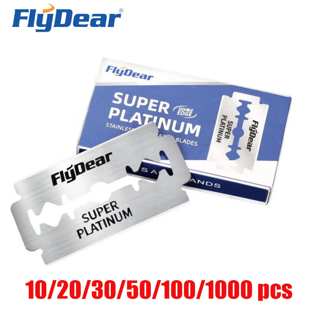 FLYDEAR 10-1000 PCS 면도날 스테인레스 스틸 스크레이퍼 녹슬지 않고 청소 대머리 남성용 소형 및 휴대용 헤드 면도기