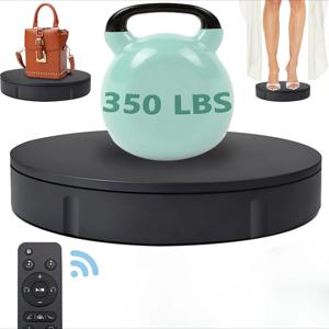 프롤리 360도 회전 턴테이블 8.6인치, 사진 촬영용 350파운드(약 158kg) 하중, 헤비 듀티, 자동 원격 제어 디스플레이 플랫폼