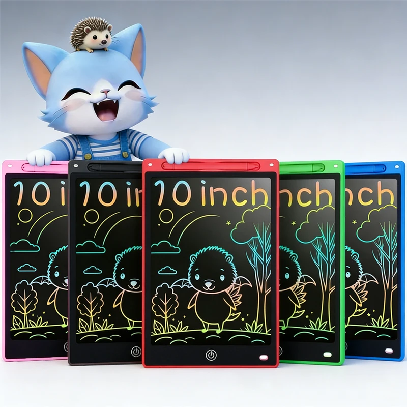 10인치 LCD 컬러 낙서 그림판, 필기 패드, 전자 필기판, 생일/개학 선물, 교육용 장난감