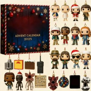 미스터리 오브 더 언노운 크립틱 2D 아크릴 어드벤트 캘린더 2025 24일간의 몬스터 전설 수집용 장식품 신화적인 선물