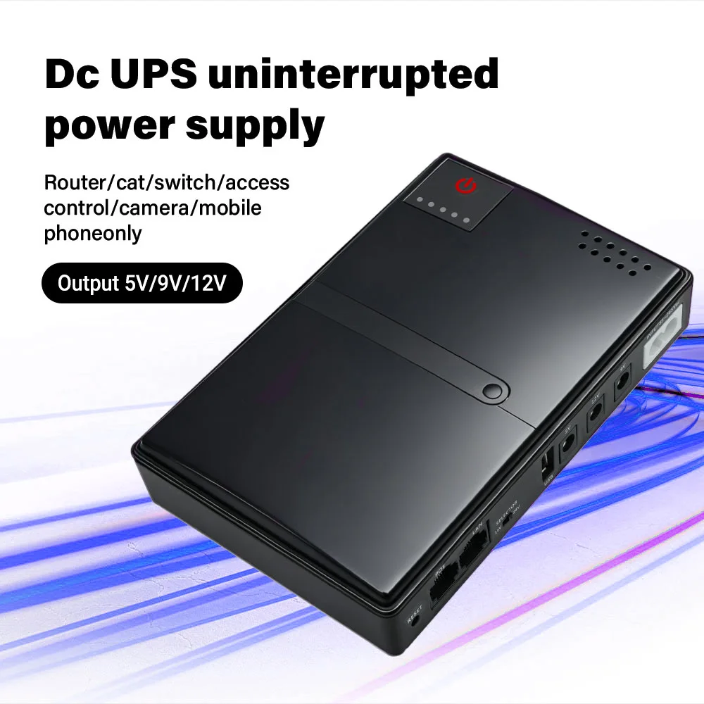 DC18W/36W DC1018L/DC1036L 1A/2A 5V/9V/12V 대용량 다목적 미니 휴대용 UPS 백업 전원 어댑터 (와이파이, 라우터용)