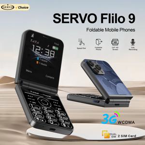 SERVO Flilo9 3G 휴대폰 듀얼 SIM 대기 통화 녹음 속전화 FM 라디오 블랙리스트 플래시라이트 접이식 버튼 휴대폰