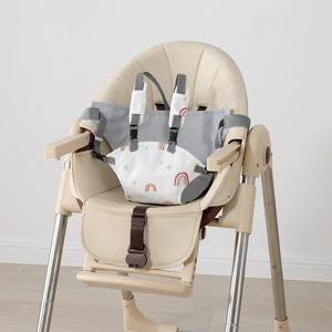 디너 체어 하이체어 5점식 안전벨트 길이 조절 가능 PU 가죽 어깨 및 허리 패드 유니버설 유모차용 아기 안전벨트