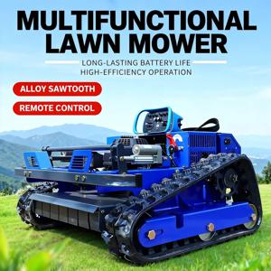 맞춤형 중국산 인기 판매 휘발유 크롤러 잔디깎이 - 원격 제어 자주식 경사지 잔디 제초 장비