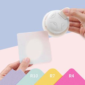 【신제품】코너 라운더 펀치 4 in 1 종이 커터 R4 7 10mm 외경 R10mm 내경 각도 사진 공예 카드 스크랩북 제작용