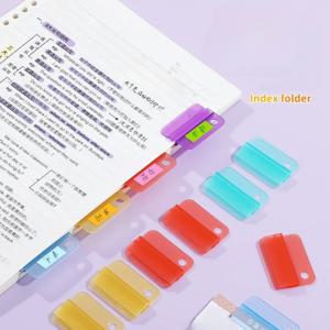 5개입 플라스틱 인덱스 클립 다채로운 다기능 북마크 클립 투명 파일 분류 클램프