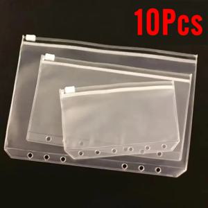 10개입 A5 A6 A7 바인더 포켓 폴더 지퍼형 노트북 방수 PVC 문서 파일백 6링 노트북 디바이더