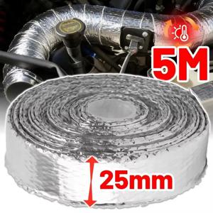 5M 배기 파이프 열 차단 테이프 유리섬유 내열성 온수기 파이프 테이프 알루미늄 호일 테이프