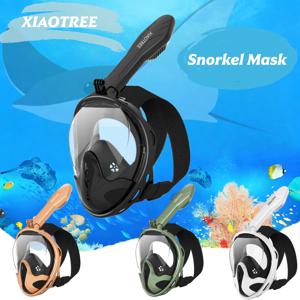 전문 스노클링 다이빙 마스크, 수중 스쿠버 풀페이스 스노클 마스크, 김서림 방지 고글, 어린이 및 성인 수영 장비