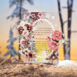 1롤/2롤 겨울 PET 다이컷 테이프 프로스트 플로럴 시리즈 - 저널링용 6가지 스타일의 기초 레이어링 용품