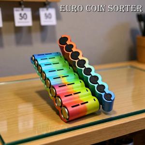 새로운 색상 6/8칸 휴대용 유로 동전 보관함, 웨이터, 계산원, 운전사, 가정, 상점, 현금 안전함용 동전 분류기 및 디스펜서