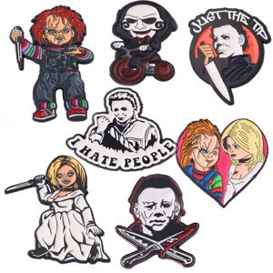 7개 세트 호러 킬러 에나멜 핀 영화 브로치 배지 백팩 의류 액세서리 패션 휴일 선물