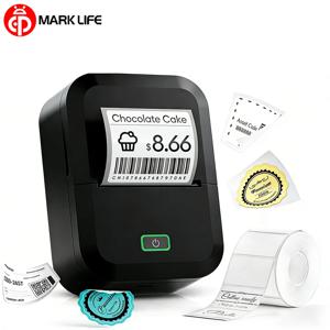 Marklife X2 휴대용 열전사 프린터 사무실 태그 접착 스티커 라벨링 기계용 무선 블루투스 다기능 프린터