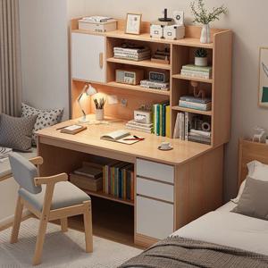 컴퓨터 책상 데스크탑 가정용 학생 책장 책꽂이 일체형 책상과 의자 조합 학습실 침실 책상