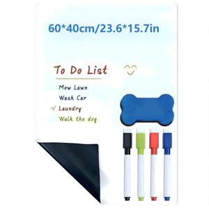 냉장고용 자석 화이트보드, 4개의 마커와 지우개가 포함된 소형 화이트보드, 할 일 목록, 가족 계획 보드