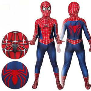 스파이더맨 의상 소년 소녀 슈퍼히어로 몽키 마일스 모랄레스 스파이더맨 의상 젠타이 몽키 3D 스타일 할로윈 의상 신상품