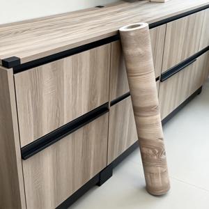 5미터 방수 나무 무늬 스티커 옷장 캐비닛 데스크탑 도어 가구 리모델링 스티커 접착식 벽지 롤