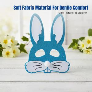 부활절 패브릭 동물 얼굴 마스크, 만화 토끼 병아리, 어린이 파티 장식, 편안함, DIY 활동