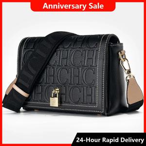 CH 가을 겨울 단색 크로스바디 백 레터 프린팅 고품질 여성 패션 우아함 2025 클래식 여성 가방