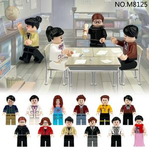 M8125 캠퍼스 피규어 물리학 교사 학생 메이가오 어린이 조립 소형 입자 블록 장난감 크로스보더