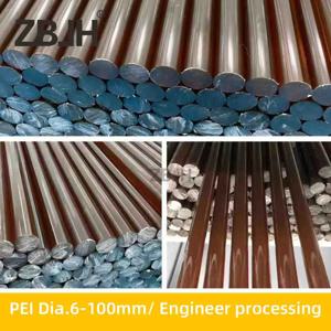 직경 75mm * 1m 앰버색 PEI 막대 정전기 방지 폴리에테르이미드 스틱 (순수 원료)