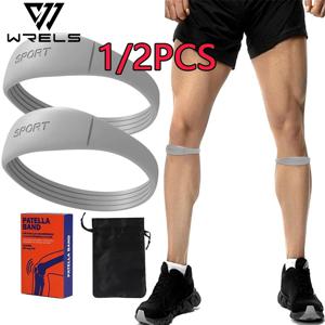  1/2PCS 실리콘 무릎 스트랩 미끄럼 방지 슬개골 힘줄 보호 무릎 보호대 농구 러닝 사이클링 압축 무릎 밴드