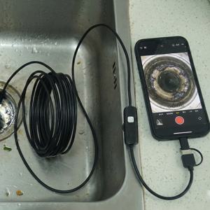 Type-C 내시경 카메라 IP67 방수 기능, 6개의 조절 가능한 LED, USB 안드로이드, 휴대폰/PC용 유연 검사 내시경, 7.0MM