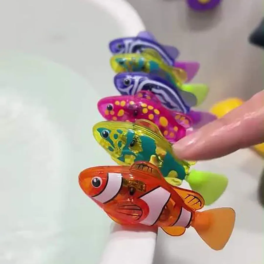 감광성 수영 광대어, 사실적인 전동 애완 로봇 물고기, 수족관 장식, 고양이 놀리기용 로봇 물고기, 바다 물고기