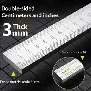 50cm 길이의 롱취안 강철 자 |   스테인리스 스틸 차량 유리 파괴기 |   산업용 측정기구