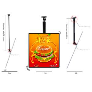 KFC 메뉴 라이트 박스 천장형 맞춤형 LED 메뉴 라이트 박스 비즈니스 간판 LED 라이트 박스