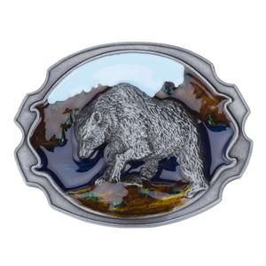 북극곰 벨트 버클 동물 합금 장식, 남성용 패션
