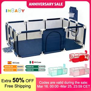 IMBABY 어린이 가구 어린이 놀이터 대형 드라이 풀 아기 놀이터 안전 실내 장벽 홈 놀이터 공원 0-6 년