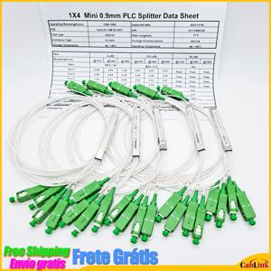 PLC 분배기 1X2 1X4 1X8 1X16 1X32 SC/APC SM 단일 모드 0.9mm G657A1 PVC LSZH 1m FTTH 광섬유 분배기