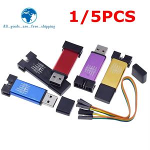 TZT 1/5PCS ST LINK Stlink ST-Link V2 미니 STM8 STM32 시뮬레이터 다운로드 프로그래머 프로그래밍(arduino용 커버 A41 포함)