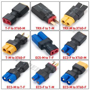 AXSPEED 어댑터 EC5 EC3 T TRX to XT60 T Deans 여성 남성 커넥터 바나나 플러그 RC Lipo 배터리 제어 부품 DIY