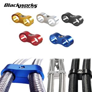 범용 알루미늄 AN4 AN6 AN8 AN10 땋은 고무 호스 라인 클램프 스플리터 빌렛 오일 연료 워터 호스 튜브 분리기 키트