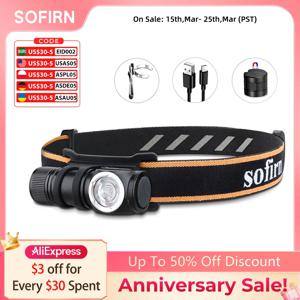 소피른 HS10 USB C 충전식 미니 16340 헤드램프 1100lm LH351D 90CRI 각도 플래시라이트 TIR 광학 마그넷 테일 2그룹